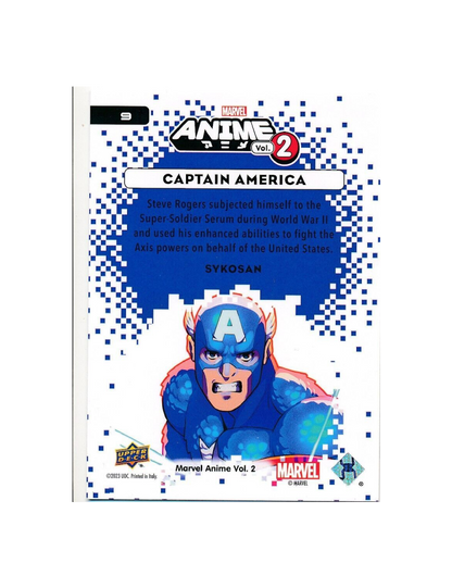 Upper Deck - Captain America - #9 - Marvel Anime Vol. 2 - Base Set - Sykosan