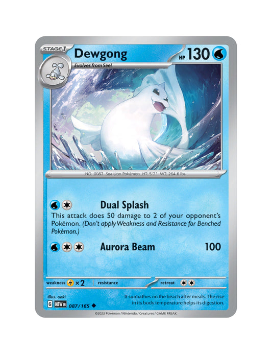 Dewgong - 087/165 - Pokemon 151 - Uncommon