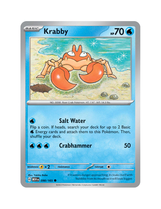 Krabby - 098/165 - Pokemon 151 - Common