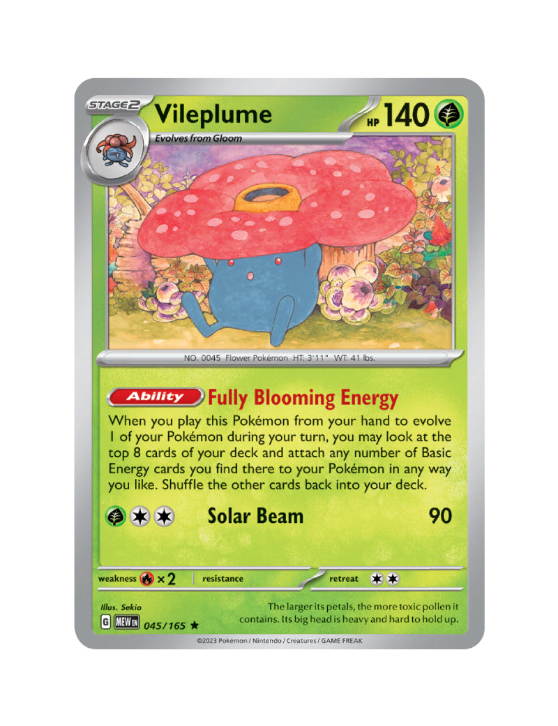 Vileplume - 045/165 - Pokemon 151 - Holo Rare