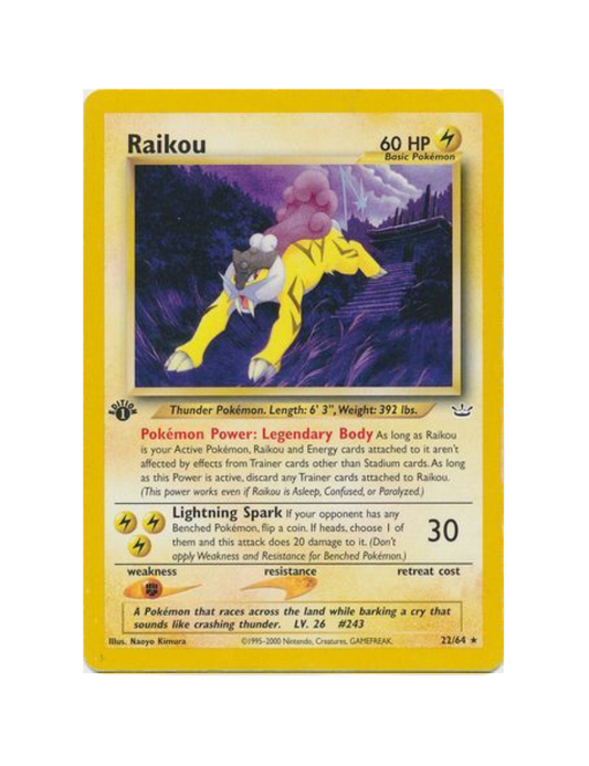 Raikou 22/64 - Neo Revelation 1st Edition - Rare