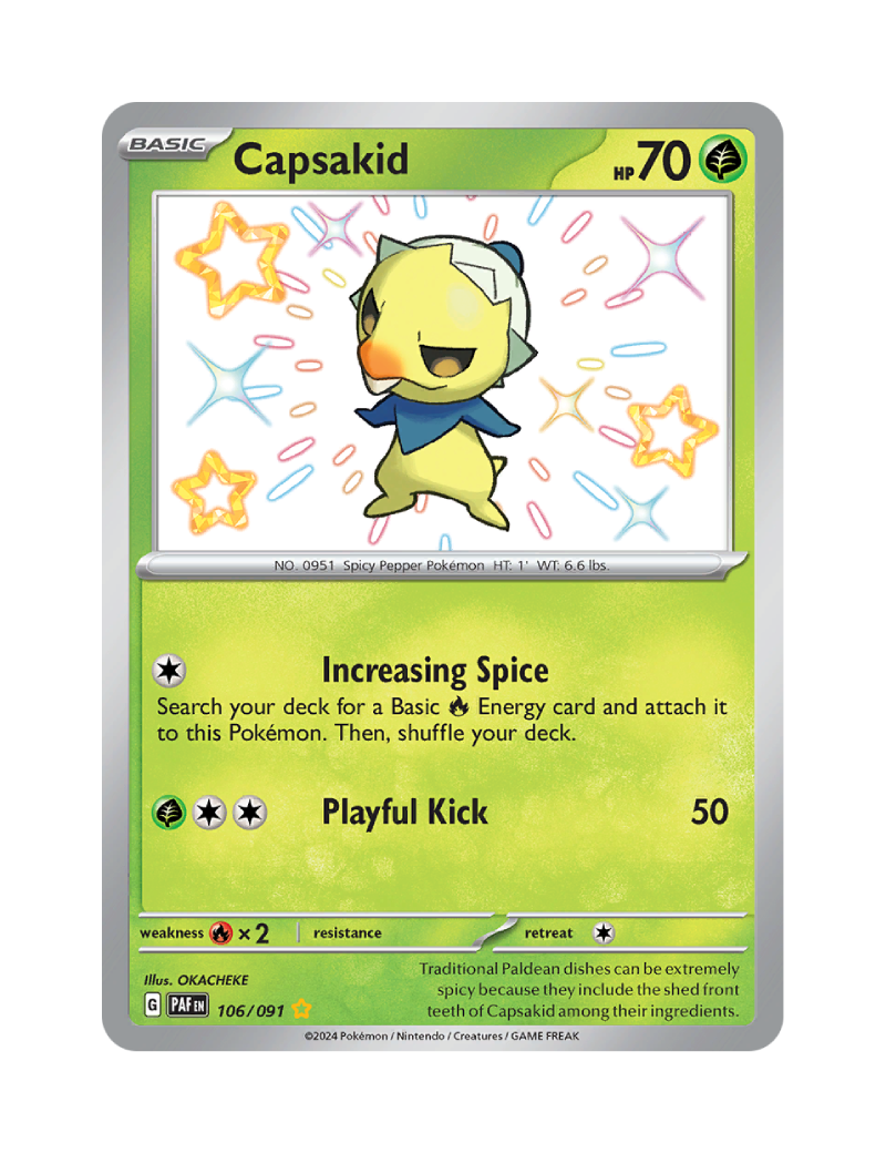 Capsakid - 106/091 - Paldean Fates - Shiny Rare