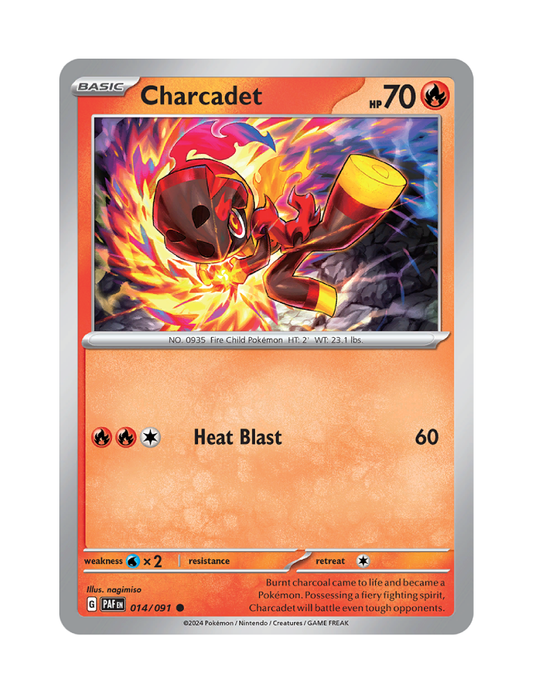 Charcadet - 014/091 - Paldean Fates - Common - Reverse Holo