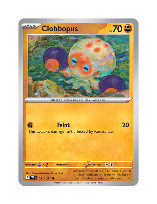 Clobbopus - 051/091 - Paldean Fates - Common - Reverse Holo