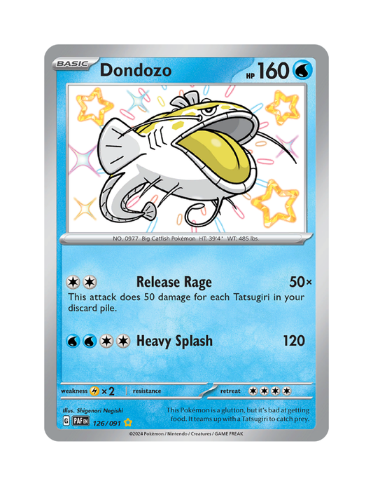 Dondozo - 126/091 - Paldean Fates - Shiny Rare