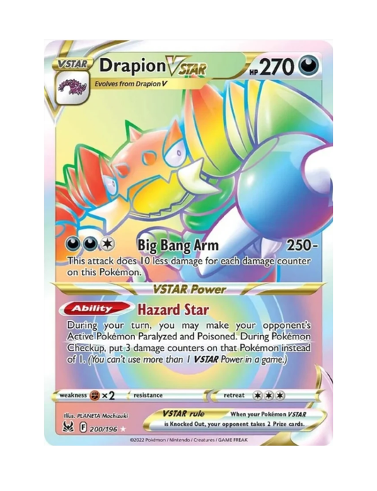 Drapion V Star - 200/196 - Lost Origin - Rainbow Secret Rare