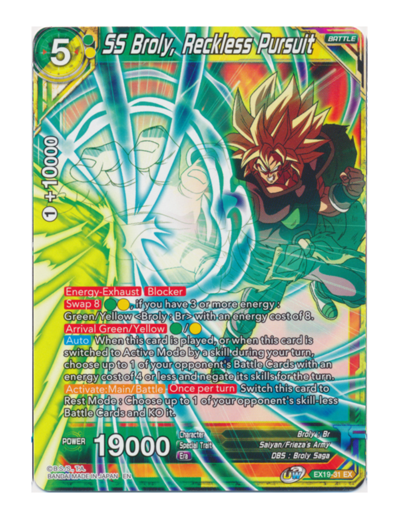 SS Broly, Reckless Pursuit - EX - EX19-31