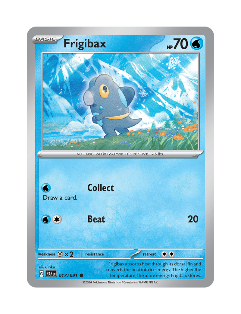 Frigibax - 017/091 - Paldean Fates - Common - Reverse Holo