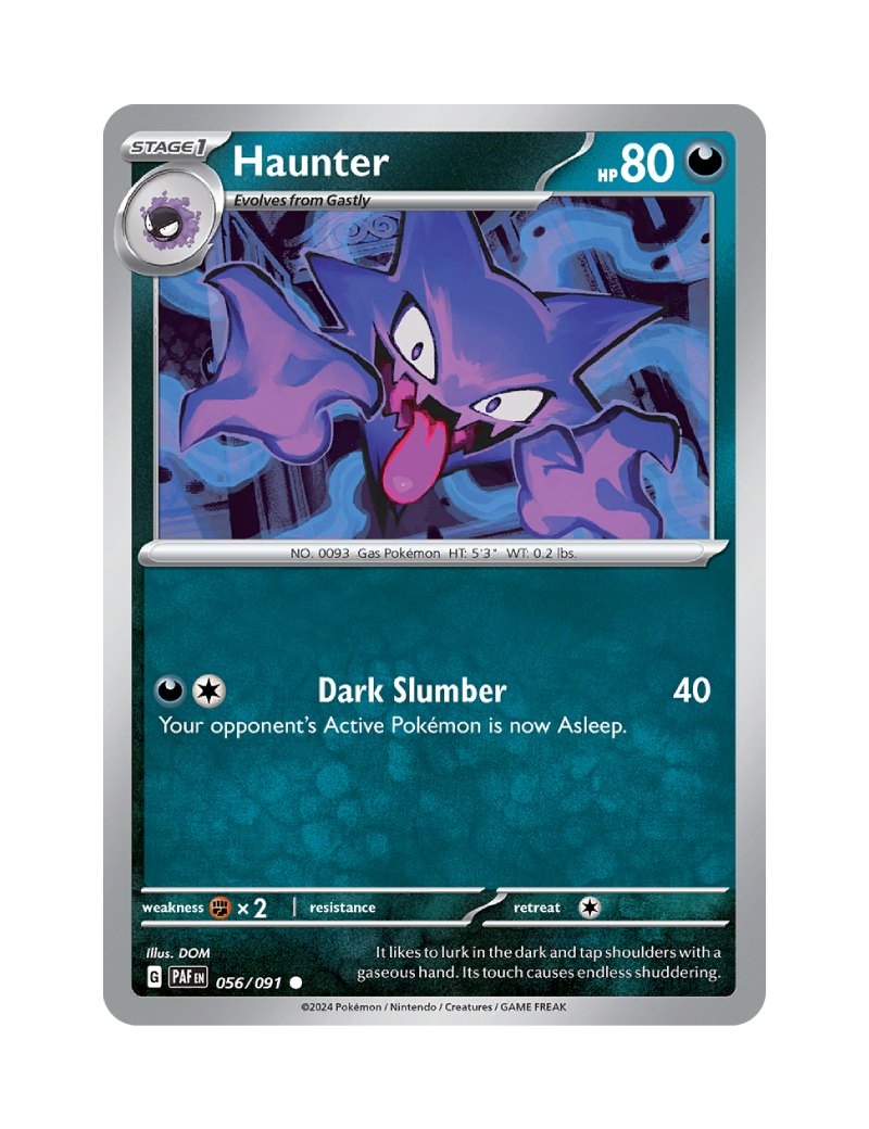 Haunter - 056/091 - Paldean Fates - Common - Reverse Holo