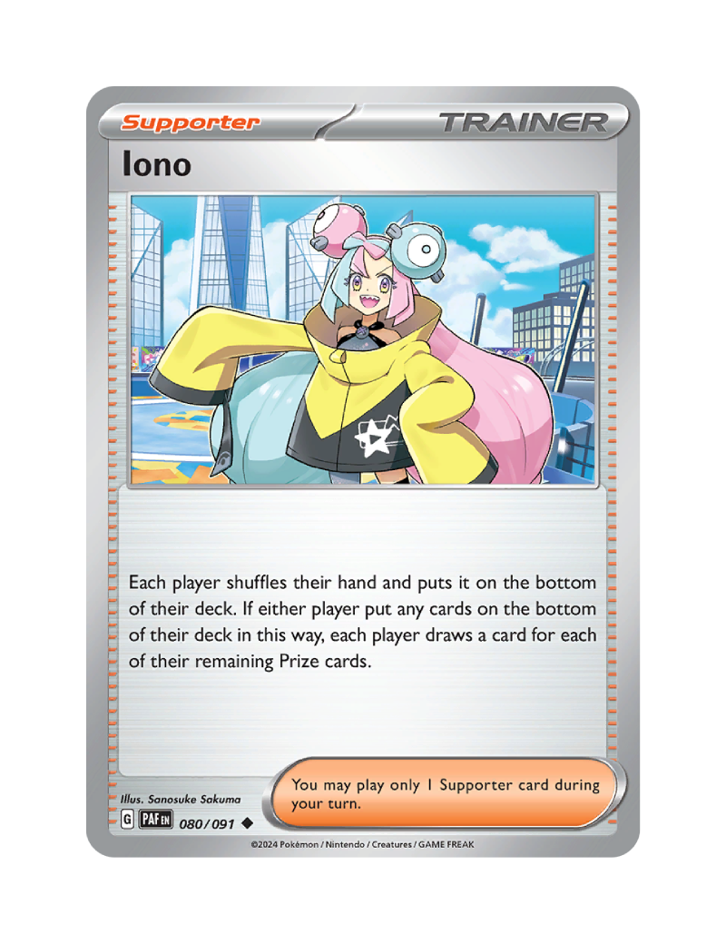 Iono - 080/091 - Paldean Fates - Uncommon - Reverse Holo