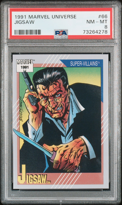 Jigsaw #66 - Impel 1991 Marvel Universe - PSA 8