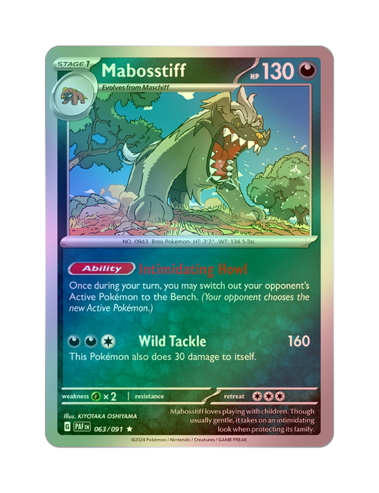 Mabosstiff - 063/091 - Paldean Fates - Holo Rare