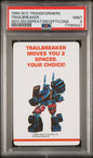 Trailbreaker - Hasbro 1984 Transformers - PSA 9