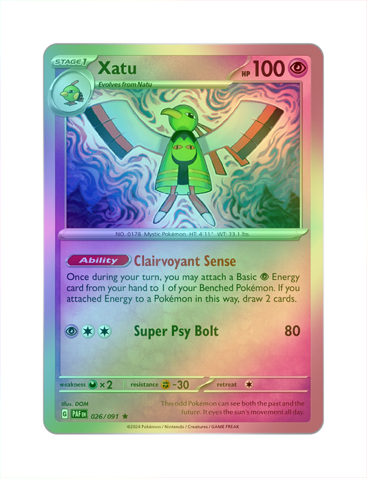 Xatu - 026/091 - Paldean Fates - Holo Rare