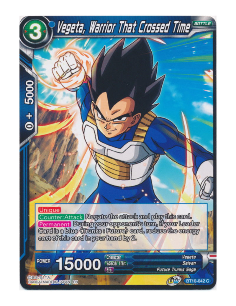 Vegeta, Warrior That Crossed Time - Common - BT10-042