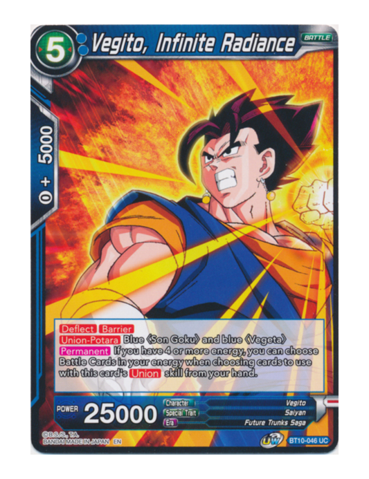 Vegito, Infinite Radiance - Uncommon - BT10-046